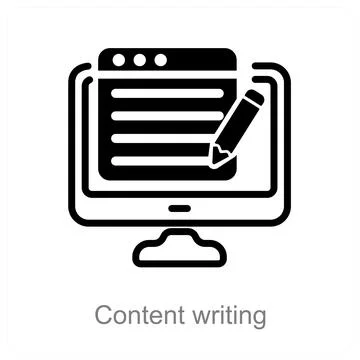 Content writing Illustrazione stock
