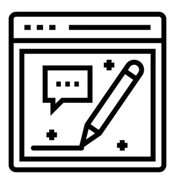 Content Writing Website Stock Illustration