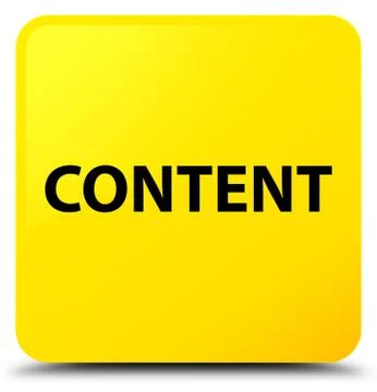 Content yellow square button Stock Illustration