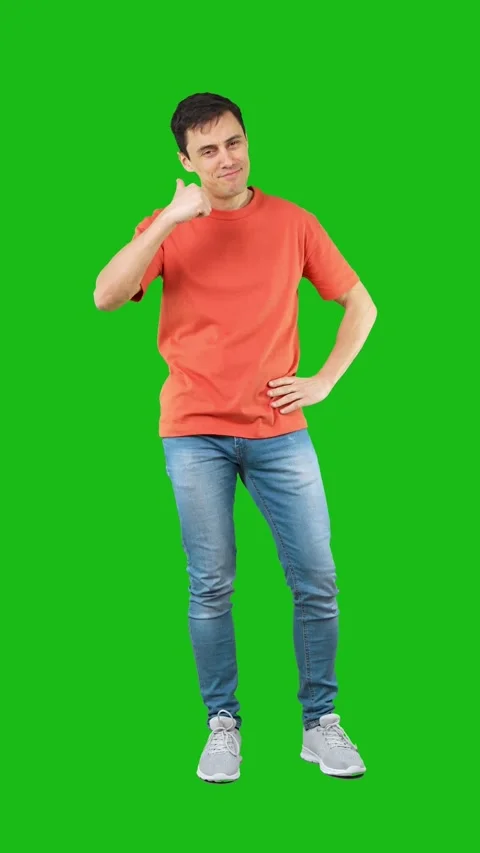 Content young guy showing thumb up and smiling Stock Footage 245072024