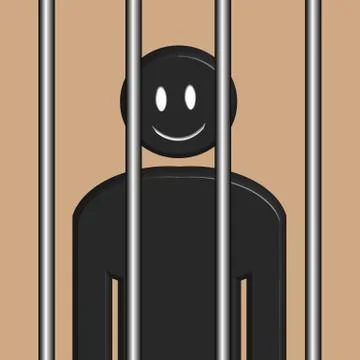 Contentment - Gracious Prisoner Stock Illustration