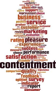 Contentment word cloud Stock Illustration