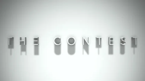 The contest 3D title animation with shadows on a white background Stock-Footage 297268223