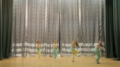 Contest children's dance groups Stock Footage 29661707
