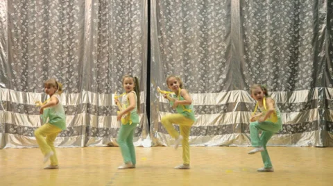 Contest children's dance groups Stock Footage 29661825