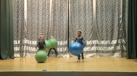 Contest children's dance groups Stock Footage 29662147