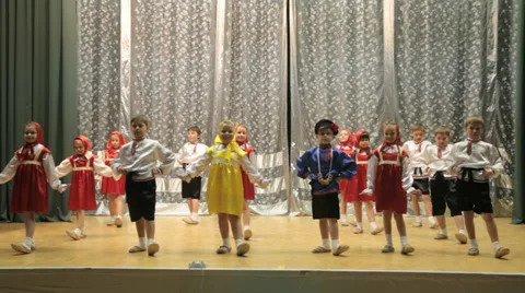 Contest children's dance groups Stock Footage 29662986