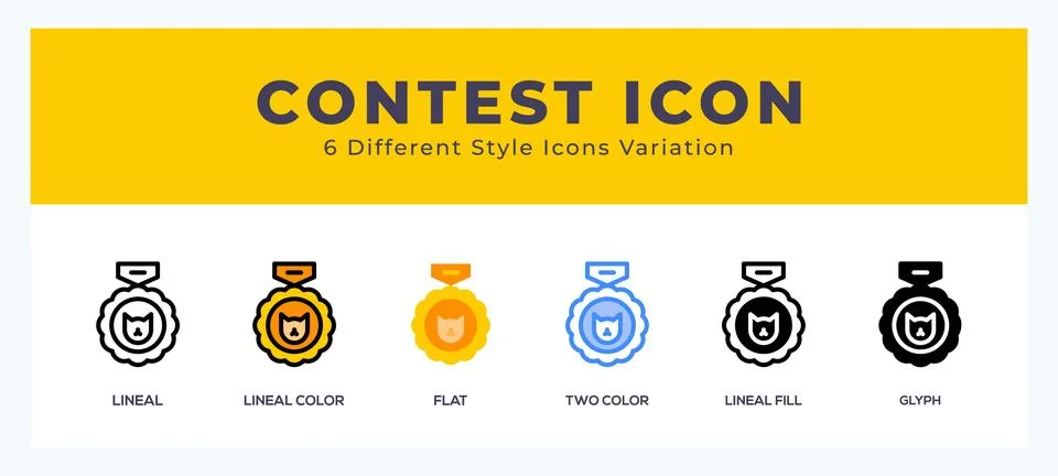 Contest icon set. Design elements for logo イラスト素材