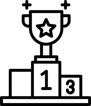 Contest Line Icon Design Stock Illustration