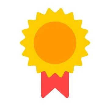 Contest winning badge icon. Vector. Stock Illustration