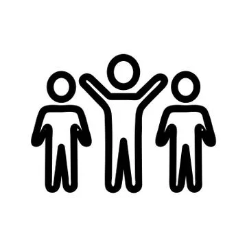 Contestants are an icon vector. Isolated contour symbol illustration Stock Illustration