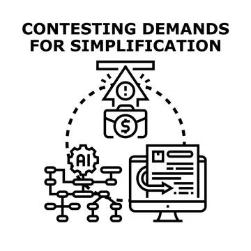 Contesting complexity demands simplification processes イラスト素材
