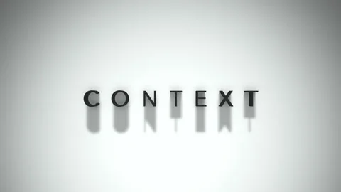 Context 3D title animation matte black text on a white background Vidéo 300716268
