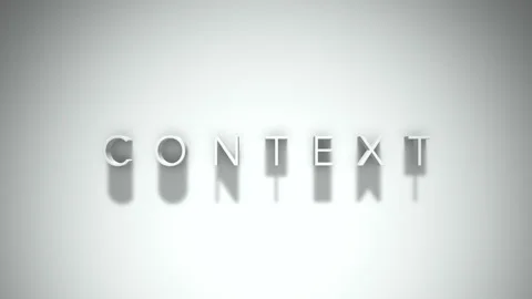 Context 3D title animation with shadows on a white background Vidéo 296522821