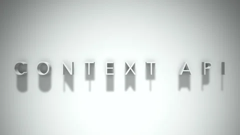 Context api 3D title animation with shadows on a white background Vidéo 297268502