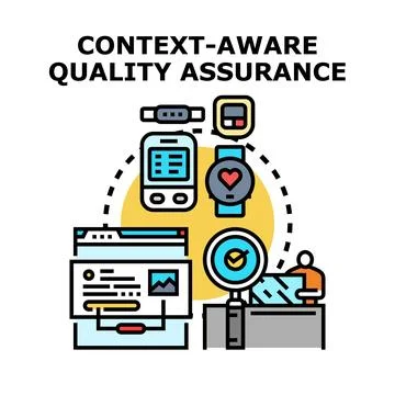 Context aware quality assurance with software development testing Illustrazione stock