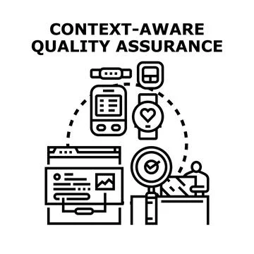 Context aware quality assurance with software development testing Illustrazione stock