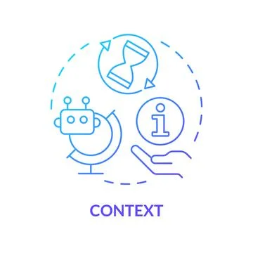 Context blue gradient concept icon Ilustração Stock