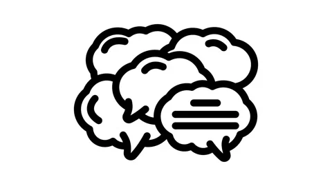 Context bubble natural language processing nlp line icon animation Video stock 326751285