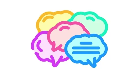 Context bubble natural language processing nlp color icon animation Vidéo 327259348