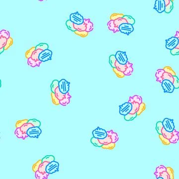 Context bubble natural language processing nlp vector seamless pattern Stockillustratie