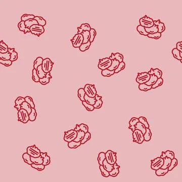 Context bubble natural language processing nlp line vector seamless pattern Stock Illustration