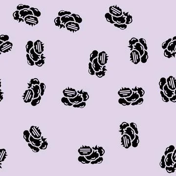 Context bubble natural language processing nlp glyph vector seamless pattern Illustrazione stock