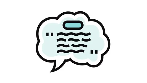 Context bubble nlp color icon animation Vidéo 326118273