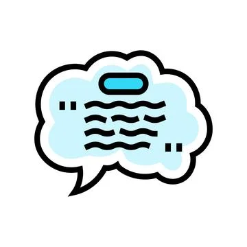 Context bubble nlp color icon vector illustration Illustration