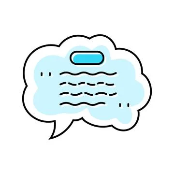 Context bubble nlp color icon vector illustration Stock Illustration