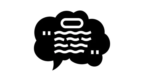 Context bubble nlp glyph icon animation Stock Footage 326145126