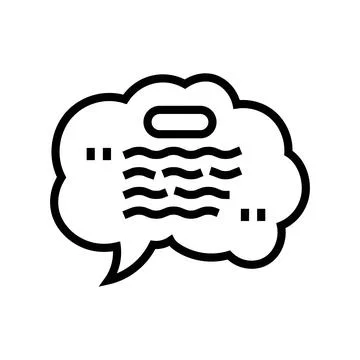 Context bubble nlp line icon vector illustration Illustration