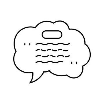 Context bubble nlp line icon vector illustration Illustration