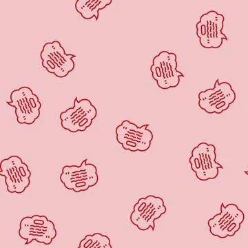 Context bubble nlp line seamless pattern Stock Illustration