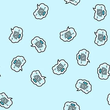 Context bubble nlp vector seamless pattern Illustrazione stock