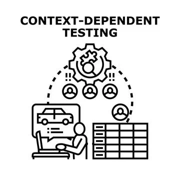 Context dependent testing and quality assurance managing 库存插图