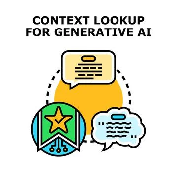Context lookup for generative ai processing information 스톡 일러스트
