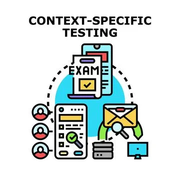 Context specific testing concept vector illustration Stock Illustration