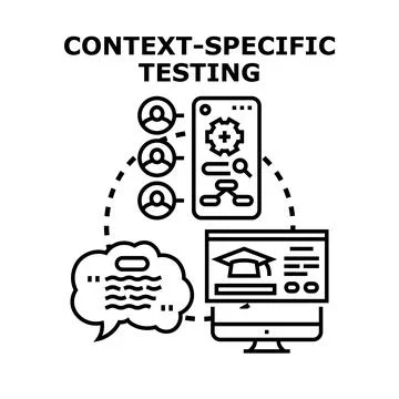 Context specific testing concept vector illustration Illustration