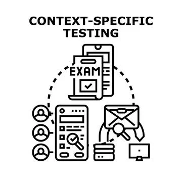 Context specific testing concept vector illustration Stock Illustration