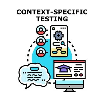 Context specific testing concept vector illustration Stock Illustration