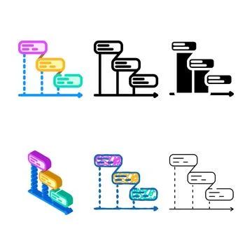 Context switching time management color icon mix vector Ilustración de archivo