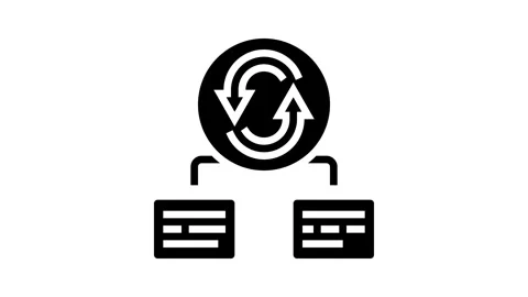 Context switching time management glyph icon animation Vidéo 326150725
