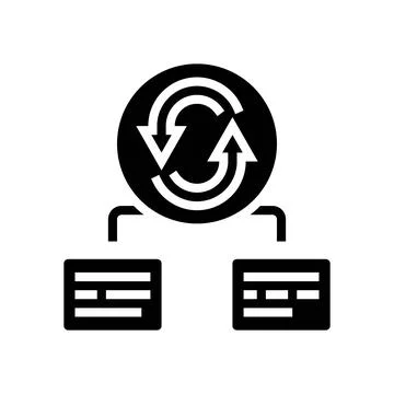 Context switching time management glyph icon vector illustration Illustration