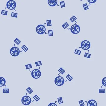 Context switching time management glyph seamless pattern Illustration