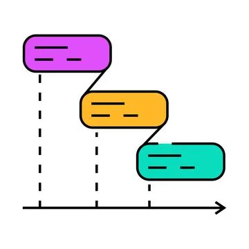 Context switching time management icon color illustration Illustration