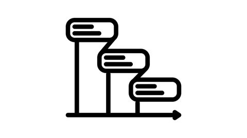 Context switching time management line icon animation Vidéo 326757485