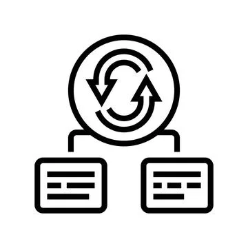 Context switching time management line icon vector illustration Illustration