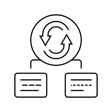 Context switching time management line icon vector illustration Illustration
