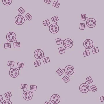 Context switching time management line seamless pattern Illustration